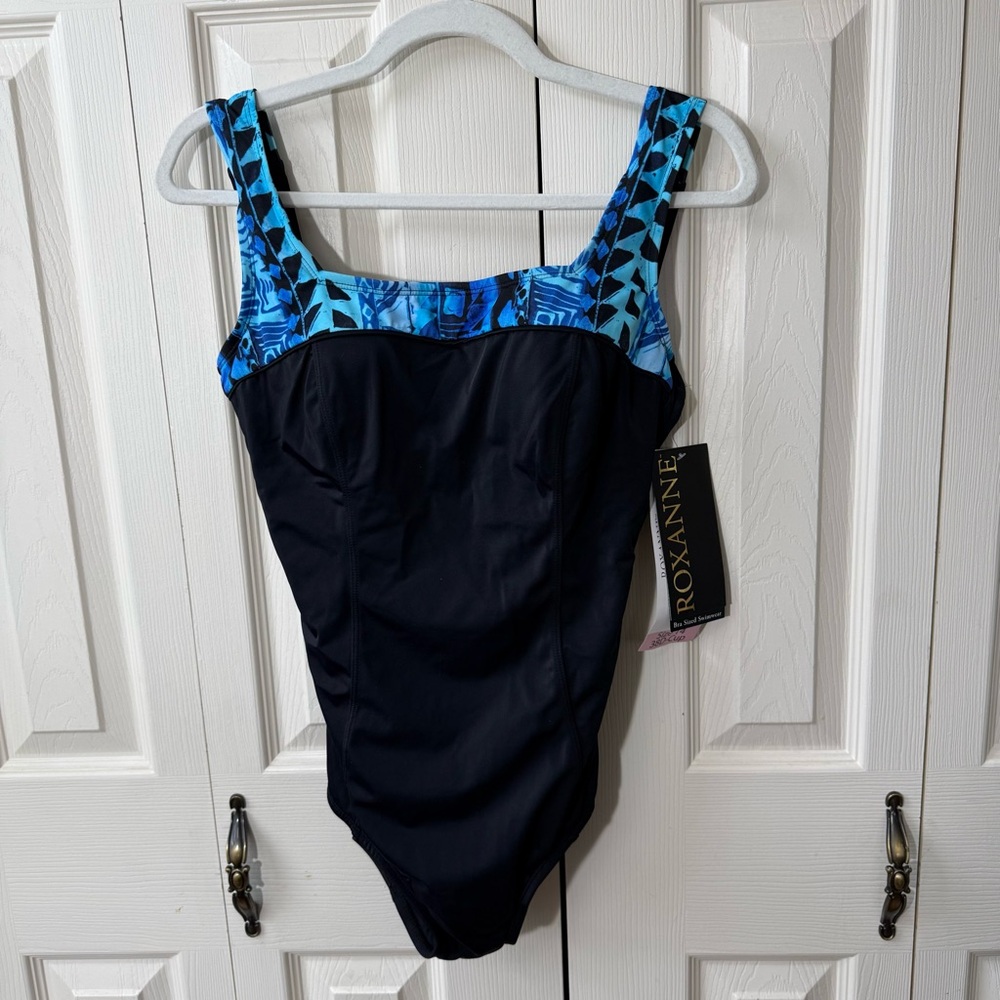 Roxanne Bra Size Square Neck One Piece Swimsuit Womens Size 14/38D